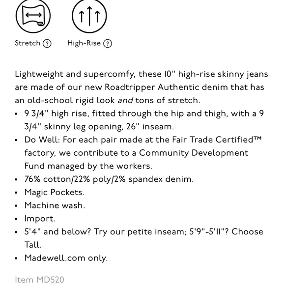 Madewell Petite 10" High-Rise Roadtripper Authentic Jeans in Vinton Wash - Picture 3 of 11